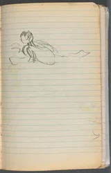 Quaderno degli schizzi, pagina 072: Figura di nuotatore