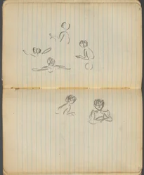 Sketchbook, pagina 094 e 95: Figure di nuoto