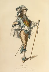 Costume per il ruolo di Don Giovanni, 1868 circa (incisione)