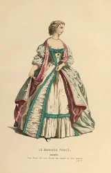 Costume per il ruolo di Dorimene, 1868 circa (incisione)