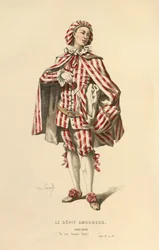Costume per il ruolo di Gros - Rene, 1868 circa (incisione)