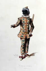 Arlecchino nel 1671. Maurice Sand 