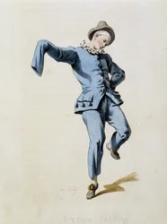 Peppe Nappa (Pierrot o Peppe-Nappa) da Masques et bouffons (Commedia italiana), testo e disegni di Maurice Sand, stampe di A. Manceau, prefazione di Georges Sand, Parigi, Michel Lévy Frères