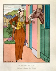 Il pony preferito. Moda parigina: Sarto elegante di Charles Frederic Worth (1825-1895)