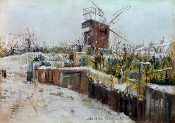 Il Moulin de la Galette sotto la neve