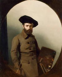 Ritratto del pittore Carlo Bellosio, di Mauro Conconi