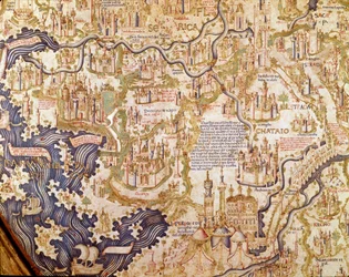 Veduta della Cina (Cambaluc, ora Pechino) (dettaglio)