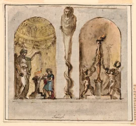 Disegno, decorazione murale dipinta, 1800-1830