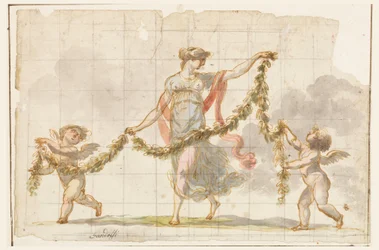 Disegno, pittura murale, 1820 ca.