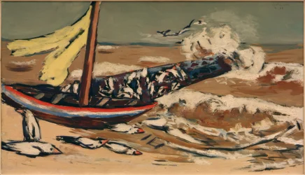 Mare marrone con gabbiani
