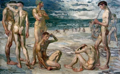 Giovani uomini al mare