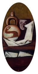 Natura morta (con figura messicana)