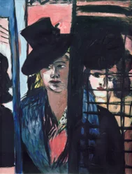 Due donne (nella porta di vetro)
