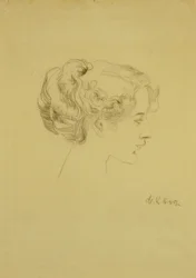 Testa di donna di profilo