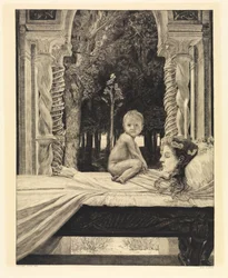 Madre e figlio (Madre morta) (Sulla morte, seconda parte, Opus XI, foglio 9)