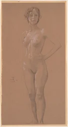 Nudo in piedi