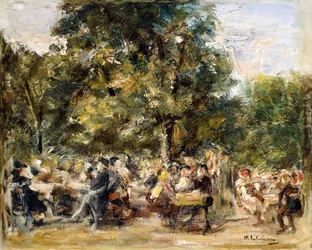 Un ristorante giardino sul fiume Havel