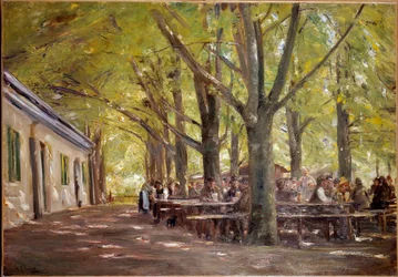 Una birreria di campagna a Branneburg in Baviera nel 1893