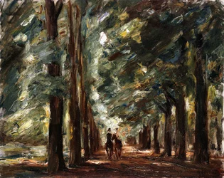 Viale a Sakrow con due cavalieri