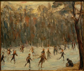 Pattinatori nel Tiergarten