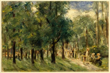 Sentiero nel Tiergarten con passeggiatori