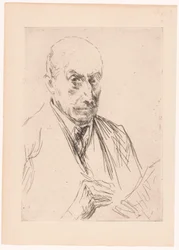 Autoritratto di Max Liebermann, con Matita in Mano