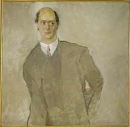 Il compositore Arnold Schoenberg (dipinto su tela)