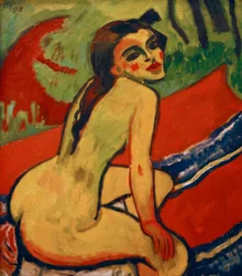 Nudo femminile seduto/1910