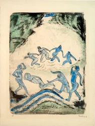 La danza (Ballerini e bagnanti allo stagno nella foresta)