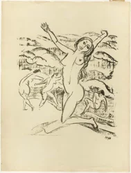Donna inginocchiata, esultante, da The Samland Ode