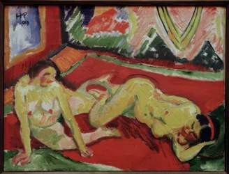 Due nudi femminili nella stanza