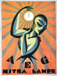 Lampada a nitro AEG / Bozza di manifesto