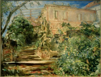 Il giardino a Neukastel con la biblioteca