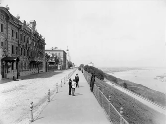 Strelka, confluenza dei fiumi Volga e Oka, Nizhny Novgorod, Russia