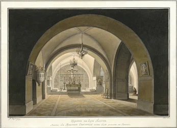Interno della Chiesa del Santo Sepolcro nel sito del Golgota, 1821