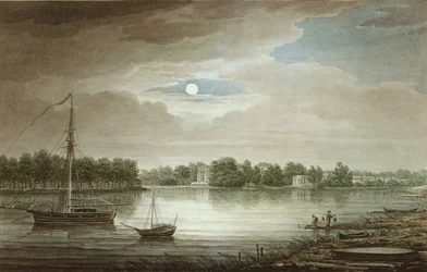 Fiume Nevka vicino al ponte Yelagin, 1829