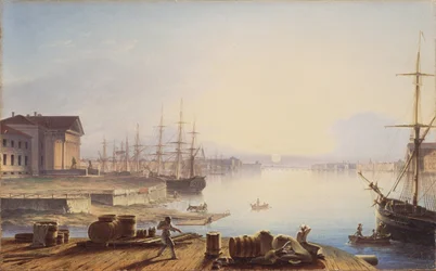 Alba sul Neva a San Pietroburgo