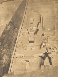 Colosso orientale del Tempio di Phré, ad Abousembil Ritratto di Ramses il Grande, marzo 1850