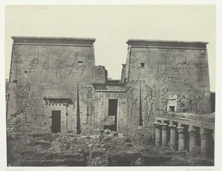 Drômos e Philônes, Grande Tempio di Iside a Pilônes, Nubia, 1849-51, stampato 1852