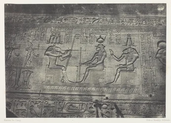 Grande Tempio di Denderah (Teutyres), Sculture della facciata posteriore; Alto Egitto, lastra 19 dall