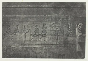 Grande Tempio di Denderah (Teutyres), Sculture della facciata posteriore; Alto Egitto, lastra 20 dall