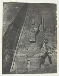 Ibsamboul, Colosso Orientale del Grande Speos di Phrè, Nubia, 1849-51, stampato 1852