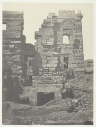 Médinet-Habou, Facciata Settentrionale del Gineceo di Ramsès-Méiamoun, Tebe, 184951