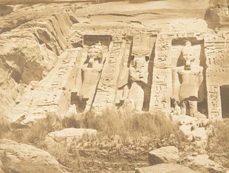 Metà della facciata dello Spéos di Athor, ad Abousembil parte meridionale