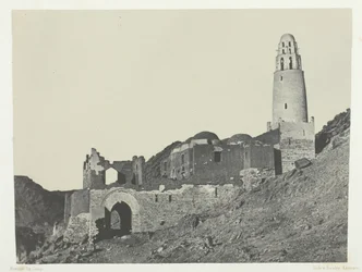 Moschea di Bellal nel Villaggio di Bab, Nubia, 1849-51, stampato nel 1852
