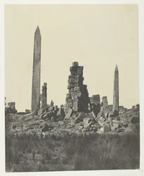 Palais de Karnak, Les Obélisques, Tebe, 1849-51, stampato 1852