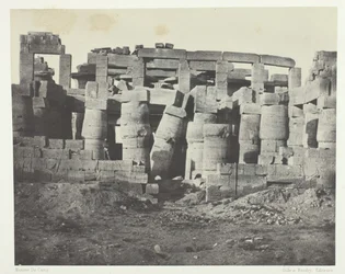 Palais de Karnak, Salle Hypostyle Prise au Nord, Thèbes, 1849-51, stampato 1852