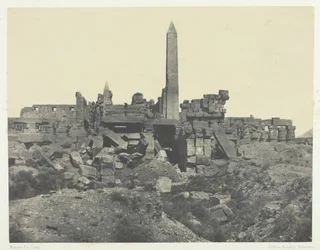 Palais de Karnak, Sanctuaire de Granit et Salle Hypostyle, Tebe, 1849-51, stampato 1852