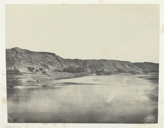 Riva orientale del Nilo Villaggio di Bab, vista presa a sud di Philae, Nubia, 1849-51, stampato 1852