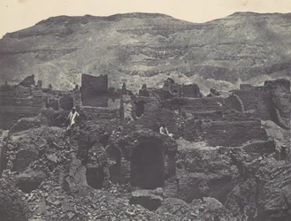 Tebe. Médinet-Habou. Rovine della città di Papa, 1850